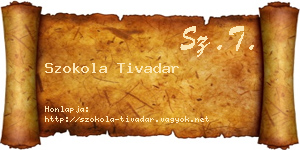Szokola Tivadar névjegykártya