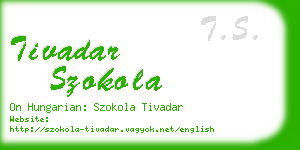 tivadar szokola business card